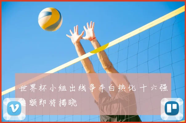 世界杯小组出线争夺白热化 十六强名额即将揭晓